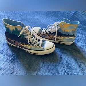 Converse All Star High-Top Sneakers-scenic outside pictures,size 8 men 10 women
